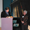 SHMF Chairperson, Louise Imbeault presents James C Irving, vice president of New Brunswick News with the SHMF Arts Advocacy Award in recognition of the role of SALON in promoting New Brunswick arts and artists. SHMF Chairperson, Louise Imbeault presents James C Irving, vice president of New Brunswick News with the SHMF Arts Advocacy Award in recognition of the role of SALON in promoting New Brunswick arts and artists