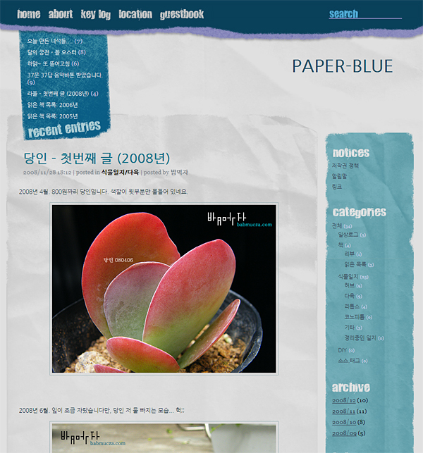 paper-blue skin