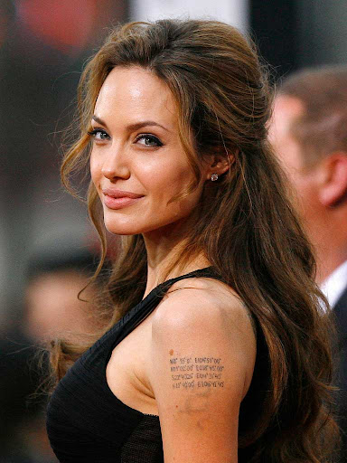 Angelina Jolie Arm Writing
