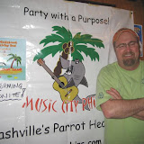 Don posing for a pic by the Music City PHINS club banner. Hi Don and many thanks for visiting Nashville to play for us!