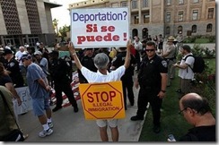 anti-immigrant protester