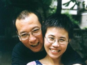 Liu Xiaobo with his wife.