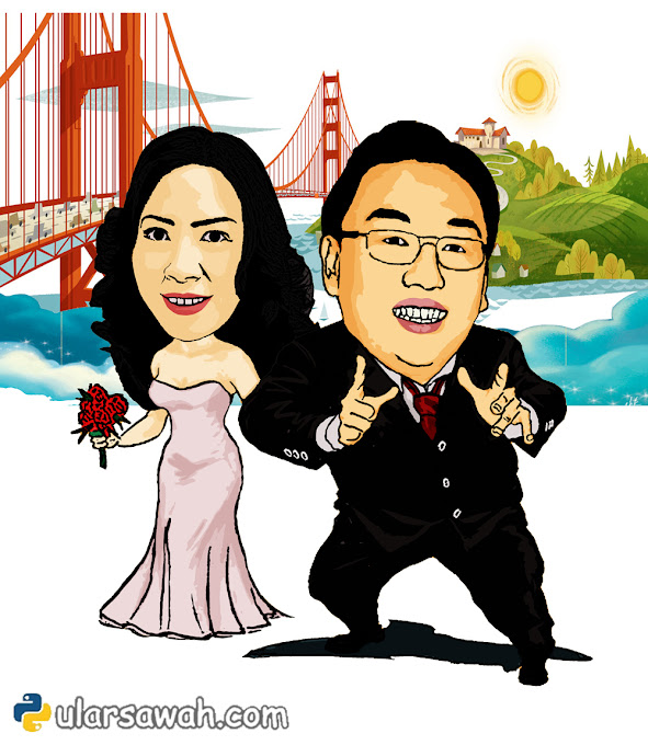 wedding caricature