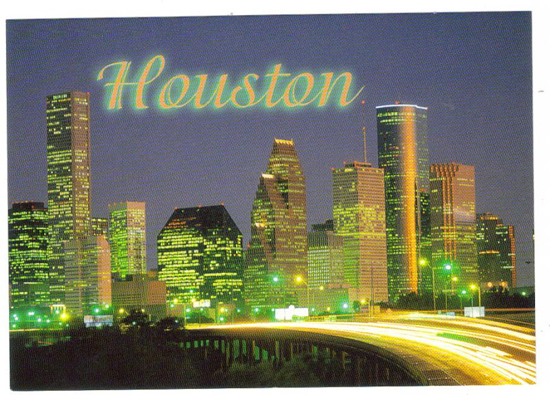 Vintage Postcard Blog: Houston Skyline