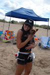 Alicia with puppy