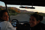 Erma and Alica driving Rhino.