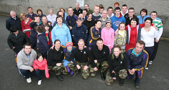 The happy gang who took part in the Lucan Hedgehogs walk in Lucan Demense on Wednesday April 29th