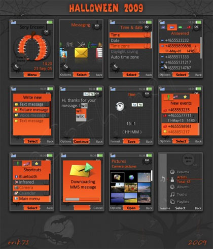 Temas de Halloween para Sony Ericsson