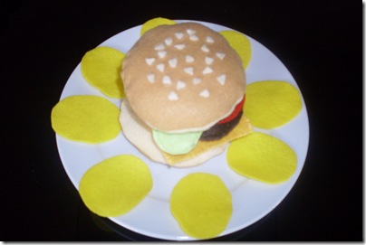 felt cheeseburger