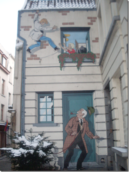 Ric lungo la strada dei fumetti a Bruxelles