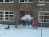 No school today, kids - Primary school kids trying to overtake school by blocking main doors.