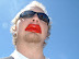 Hey, lady! Nice lips! - I can see something yammie in his nose.