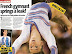 France's golden girl - French gymnast springs a leak.