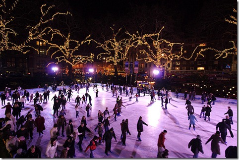Ice skating in London
