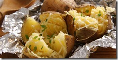 Baked potatoes.