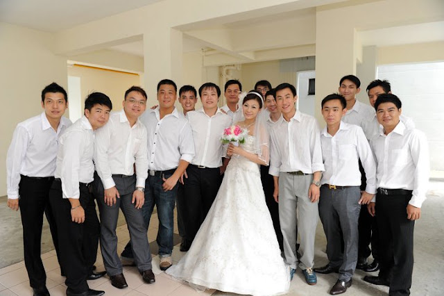 The brothers with the beautiful bride