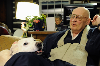 Nonin with his dog Sammy