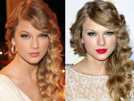 taylor swift long curls. Long curls hairstyle is Taylor's favorite look.
