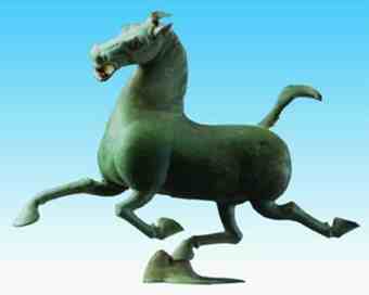 Bronze Galloping Horse from the Leitai Han Tomb