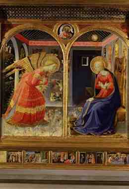 One of Fra Angelico's depictions of the Annunciation is the centerpiece of the Museo Della Basilica collection in San Giovanni