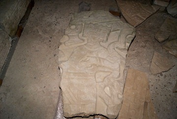 A sculptural tableau that represents a character with 2 left arms. Photo: Archaeologist David Andrade/INAH. Bas_Mexico