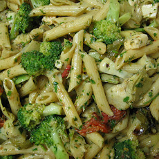 Penne With Chicken and Broccoli in Gorgonzola Cream Sauce