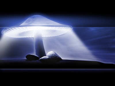 click to download free best desktop wallpaper - Weird Neon mushroom