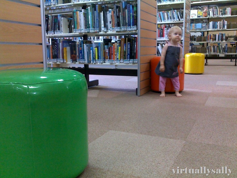 at the library