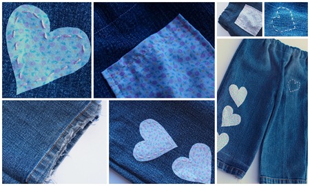 blue jeans collage