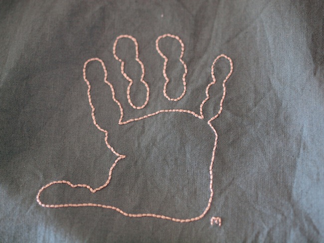 the girls handprint