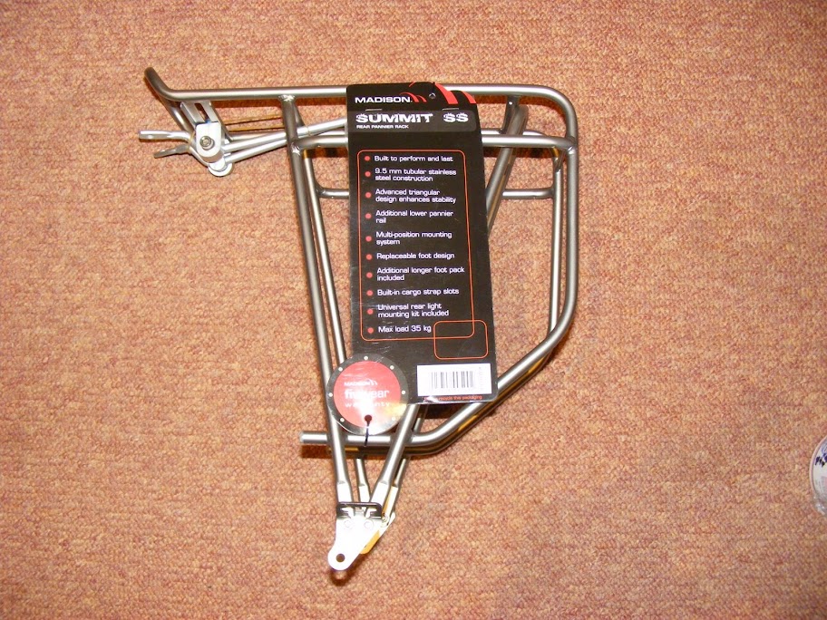 bicycle pannier racks for disc brakes