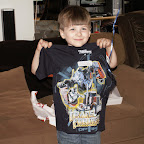 Jakob with his Transformers T-Shirt from Grandma, Grandpa & Auntie Tanya