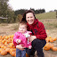 Mommy & Maddy braving the wind.  LOL!