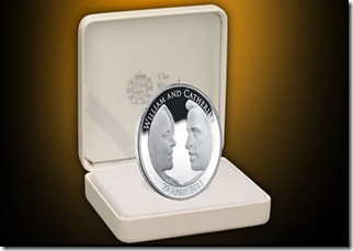 prince william and catherine silver proof coin