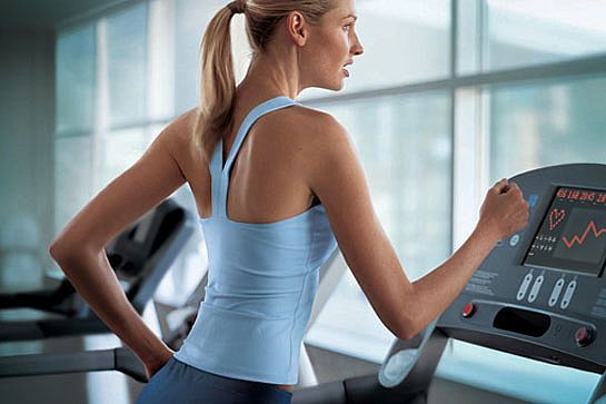 Running On Electric Treadmill Running On Electric Treadmill