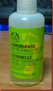 The Body Shop Lemongrass Refreshing Foot Spray, by bitsandtreats