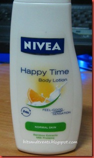 nivea happy time body lotion, by bitsandtreats