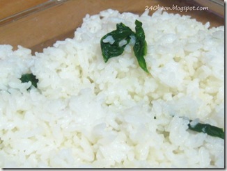 simple spinach rice, by 240baon