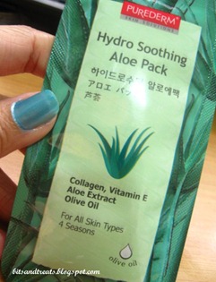 purederm hydro soothing aloe pack, by bitsandtreats