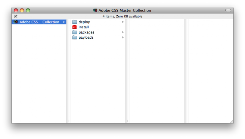 Adobe CS5 Master Collection Disc Folder