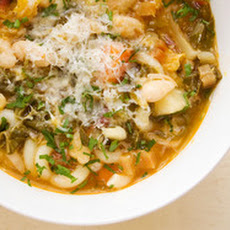 Hearty Winter Minestrone with Chili Oil, Lemon Zest, and Parmesan