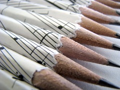 sheet music pencils