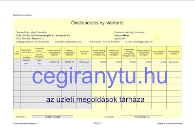 �nellen�rz�si �sszes�t� nyilv�ntart�