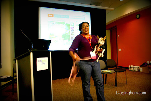 Cheryl Lawson Speaking at Barkworld Expo with @Imajackrussell