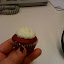 Tiny red velvet cupcake! Work isn't all bad.