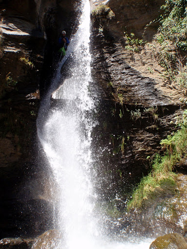 Vista de la última cascada desde la recepción.