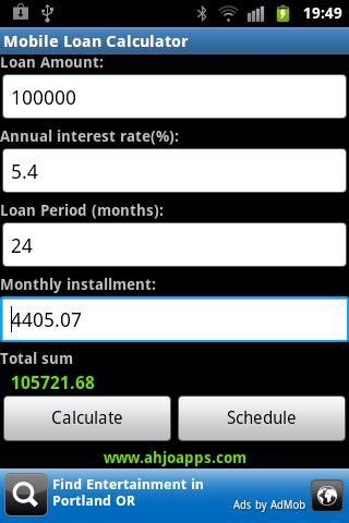 Mobile Loan Calculator