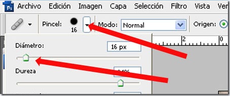 Elegir tamaño de pincel corrector de Photoshop Elegir tamaño de pincel corrector de Photoshop