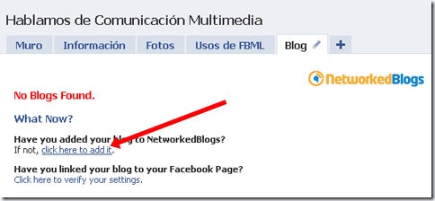 Añadir nuestro blog a NetworkedBlogs