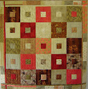 “Lacquer Box”  Throw Quilt - alternative colour way.